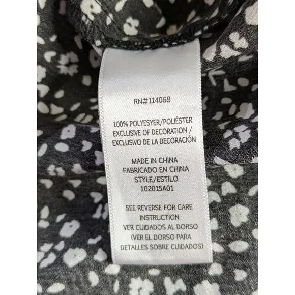 Sweet Baby Jamie Tiered Black Floral Midi Skirt Size XS - Picture 8 of 8